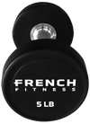 French Fitness Urethane Round Pro Style Dumbbell V2 5 lbs - Single (New) Image