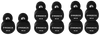 French Fitness Urethane Round Pro Style Dumbbell V2 Set, 55-75 lbs (New) Image