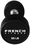 French Fitness Urethane Round Pro Style Dumbbell V2 55 lbs - Single (New) Image