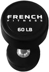French Fitness Urethane Round Pro Style Dumbbell V2 60 lbs - Single (New) Image 2