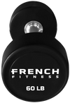 French Fitness Urethane Round Pro Style Dumbbell V2 60 lbs - Single (New) Image