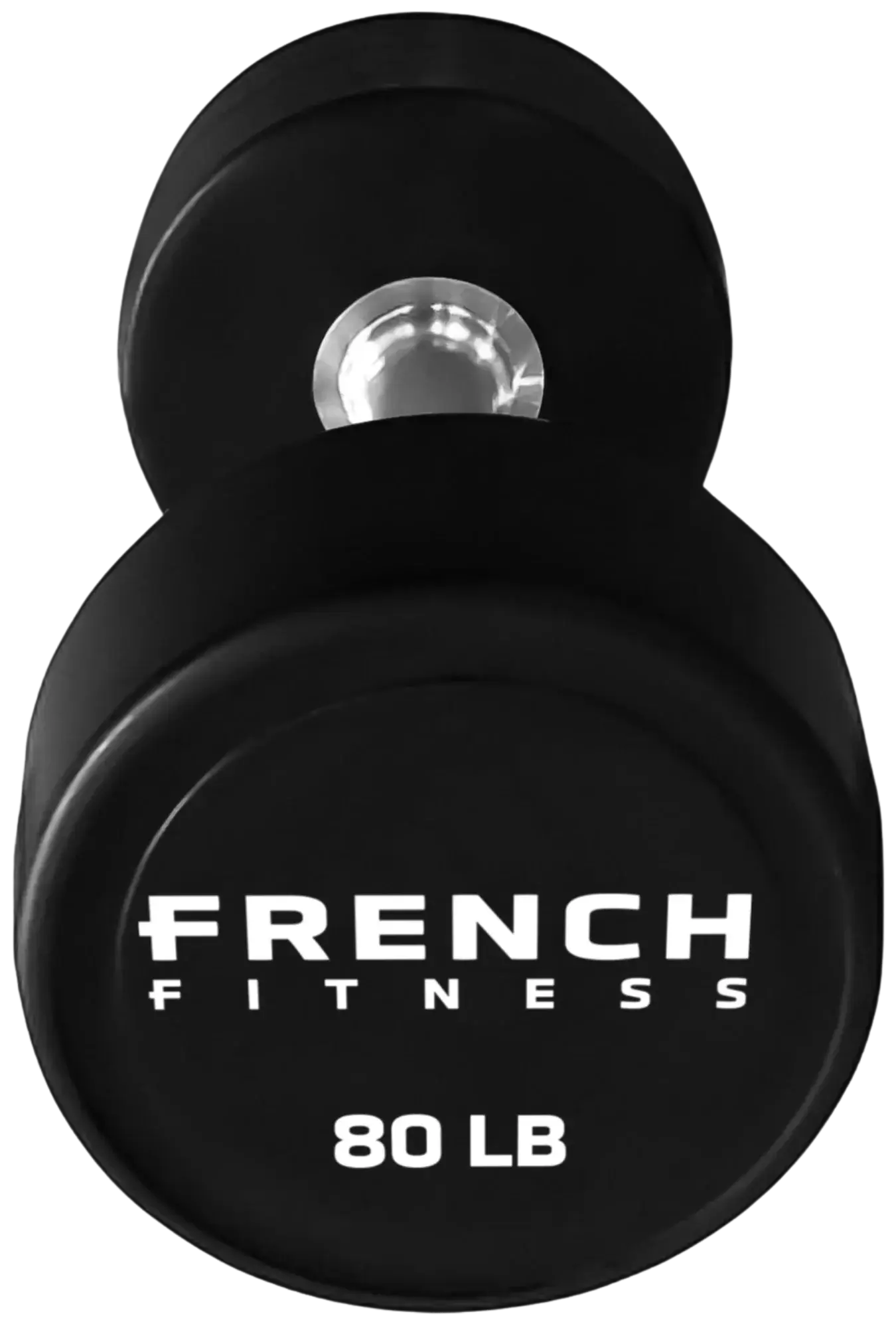 French Fitness Urethane Round Pro Style Dumbbell V2 80 lbs - Single (N