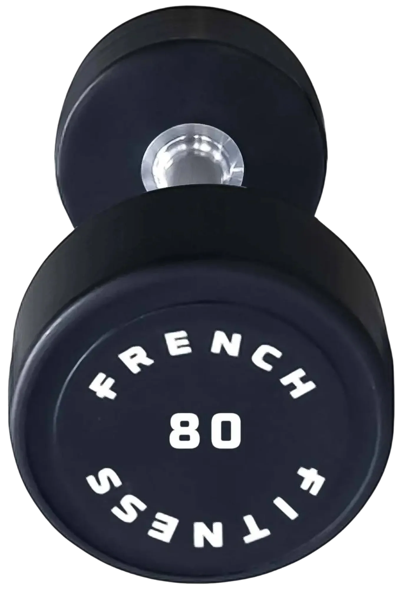 French Fitness Urethane Round Pro Style Dumbbell 80 lbs - Single (New)