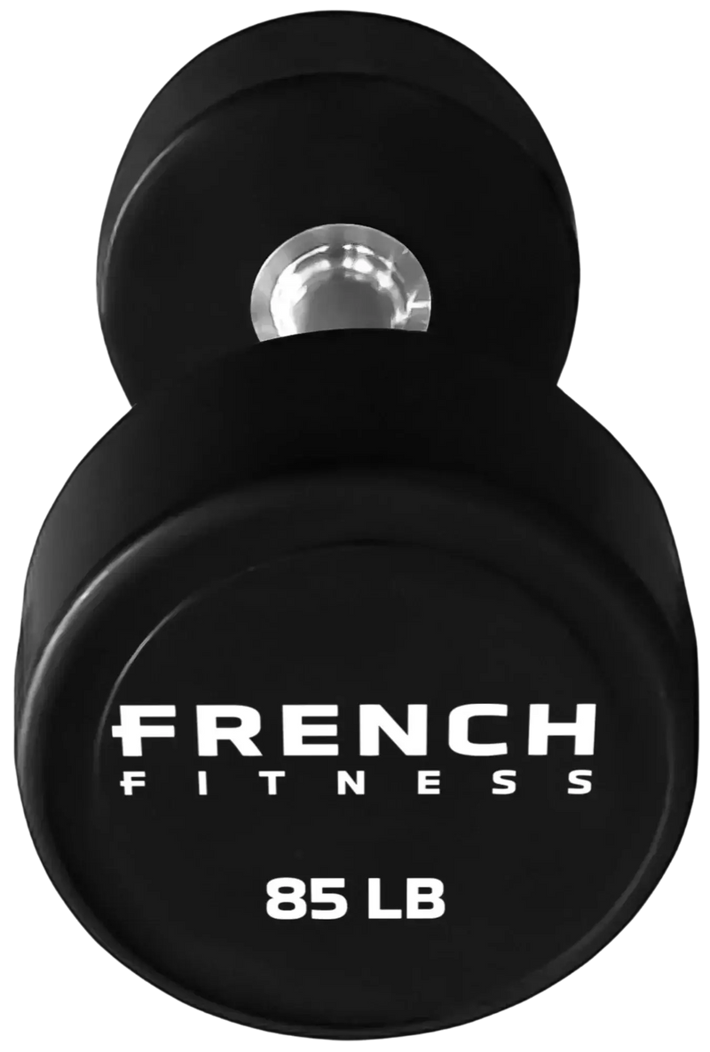 French Fitness Urethane Round Pro Style Dumbbell V2 85 lbs - Single (New) Image