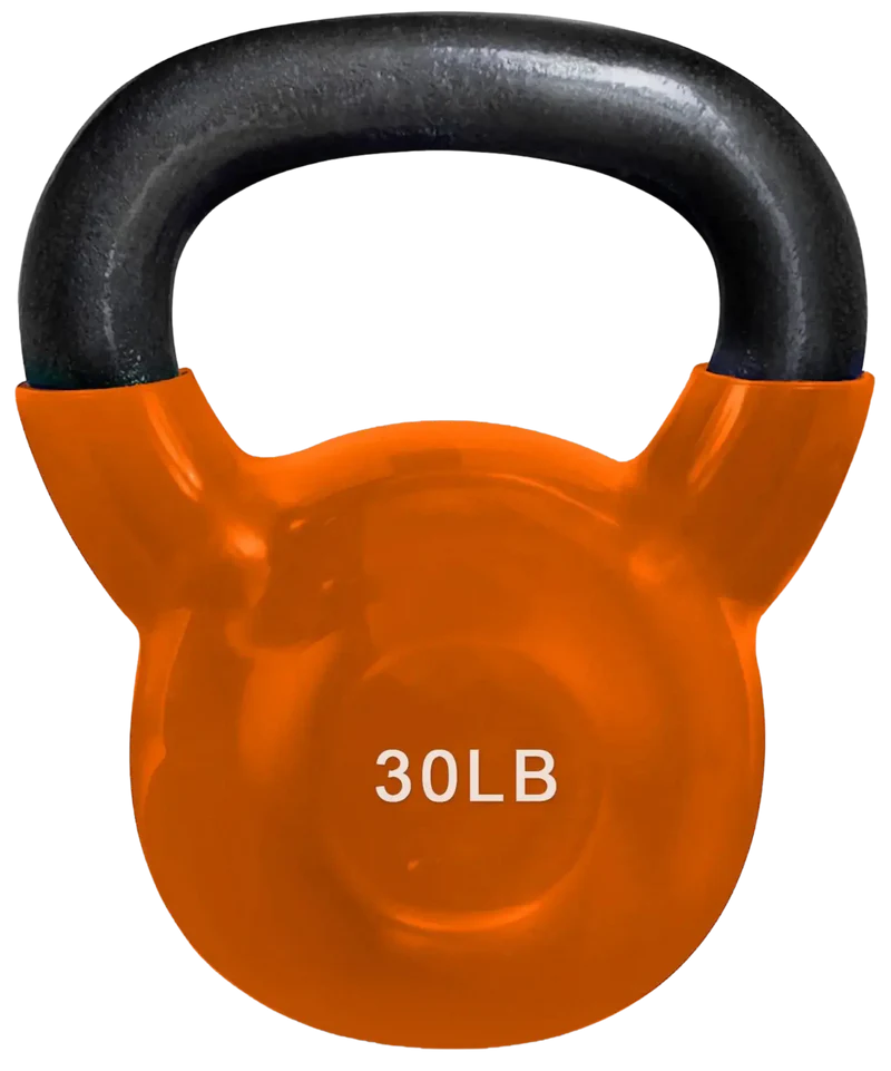 French Fitness Vinyl Kettlebell Set 5-30 lbs (New)