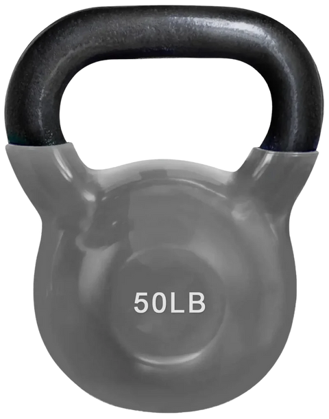 French Fitness Vinyl Kettlebell Set 5-50 lbs (New)
