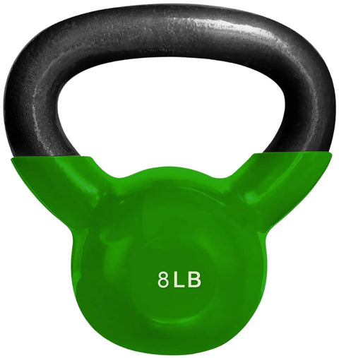 French Fitness Vinyl Kettlebell Set of 6 (5,8,10,12,15,20 lbs) (New)