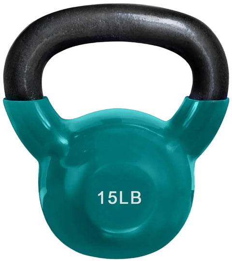 French Fitness Vinyl Kettlebell Set 5-50 lbs (New)