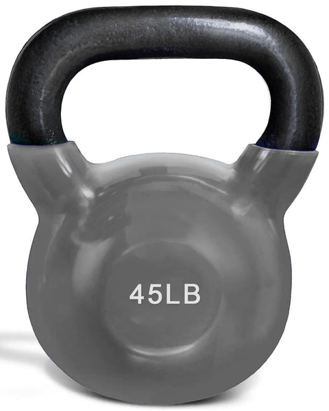 French Fitness Vinyl Kettlebell Set 5-50 lbs (New)