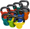 French Fitness Vinyl Kettlebell Set 5-50 lbs (New)