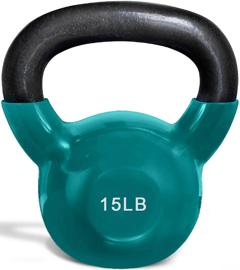French Fitness Vinyl Kettlebell Set 5-60 lbs (New)