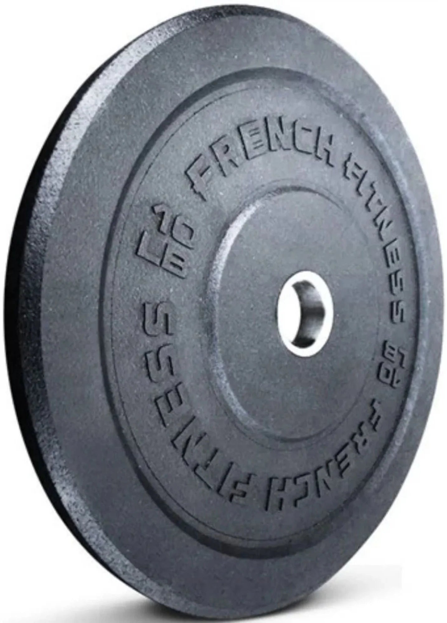 French Fitness  Olympic Bumper Plates Set w/7 ft Olympic Bar 285 lbs - Crumb Rubber (New)