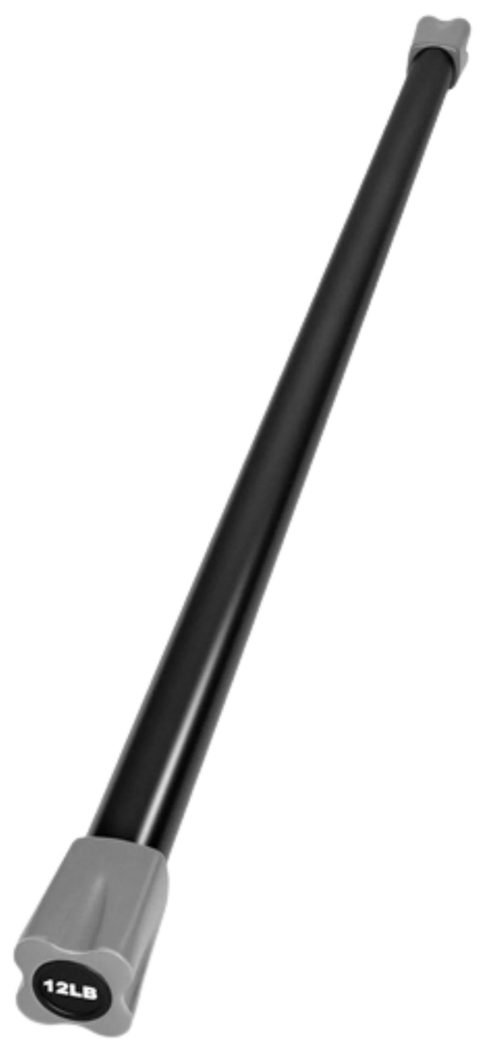 French Fitness Weighted Body Fitness Bar 12 lbs - Gray (New)