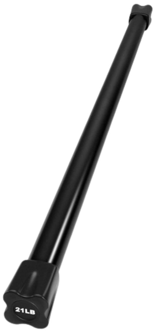 French Fitness Weighted Body Fitness Bar 21 lbs - Black (New)