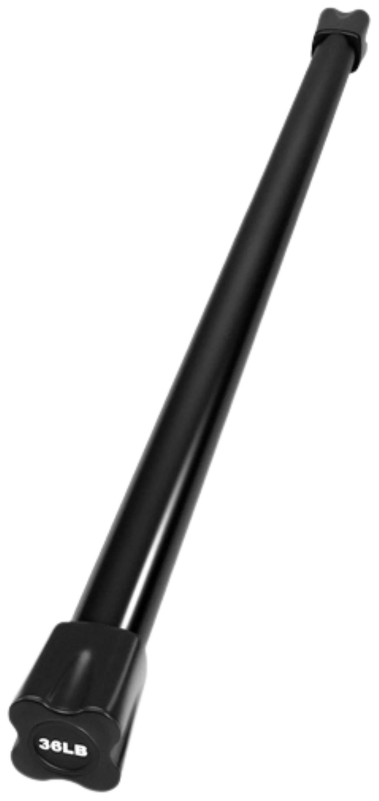 French Fitness Weighted Body Fitness Bar 36 lbs - Black (New)