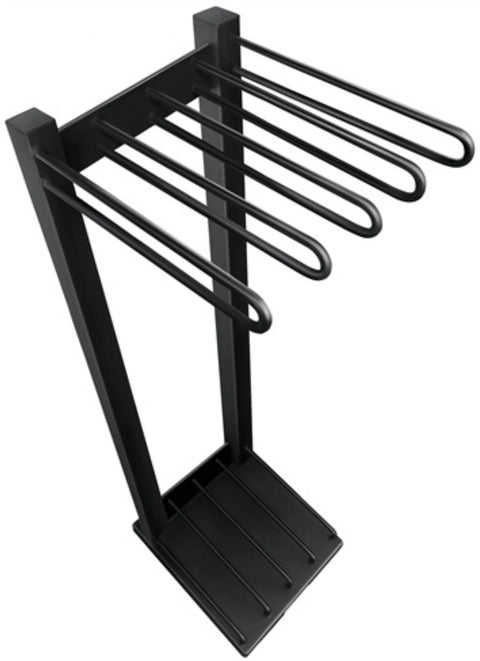 French Fitness Weighted Body Fitness Bar Set of 9 w/Rack (New)