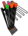 French Fitness Weighted Body Fitness Bar Set of 9 w/Rack (New)