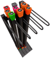 French Fitness Weighted Body Fitness Bar Set of 9 w/Rack (New)
