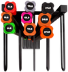 French Fitness Weighted Body Fitness Bar Set of 9 w/Rack (New)