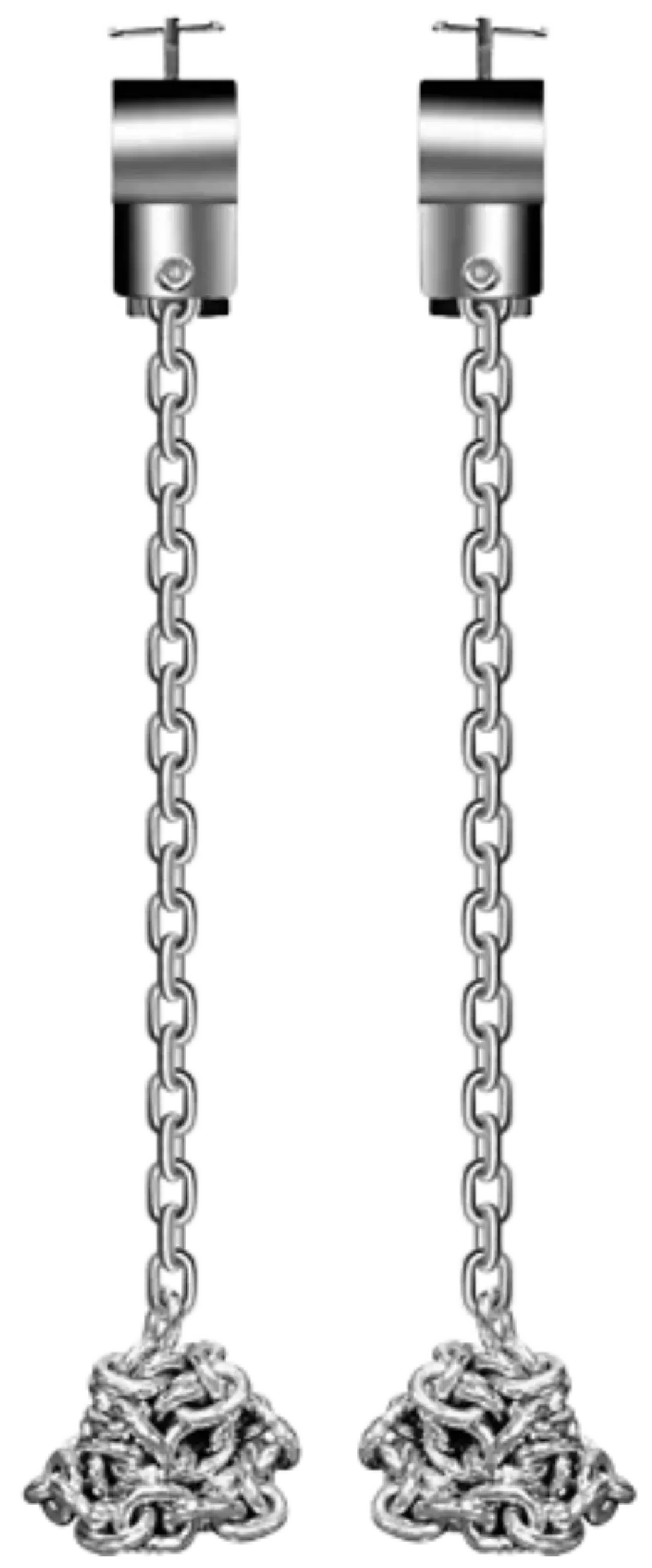 Weight Unit Chain French Fitness Weight Lifting Chain Set of 2 w/Collars - 22 lbs