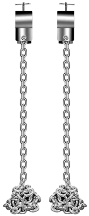 French Fitness Weight Lifting Chain Set of 2 w/Collars - 22 lbs - Accessories View