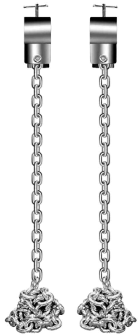 French Fitness Weight Lifting Chain Set of 2 w/Collars - 22 lbs (New)