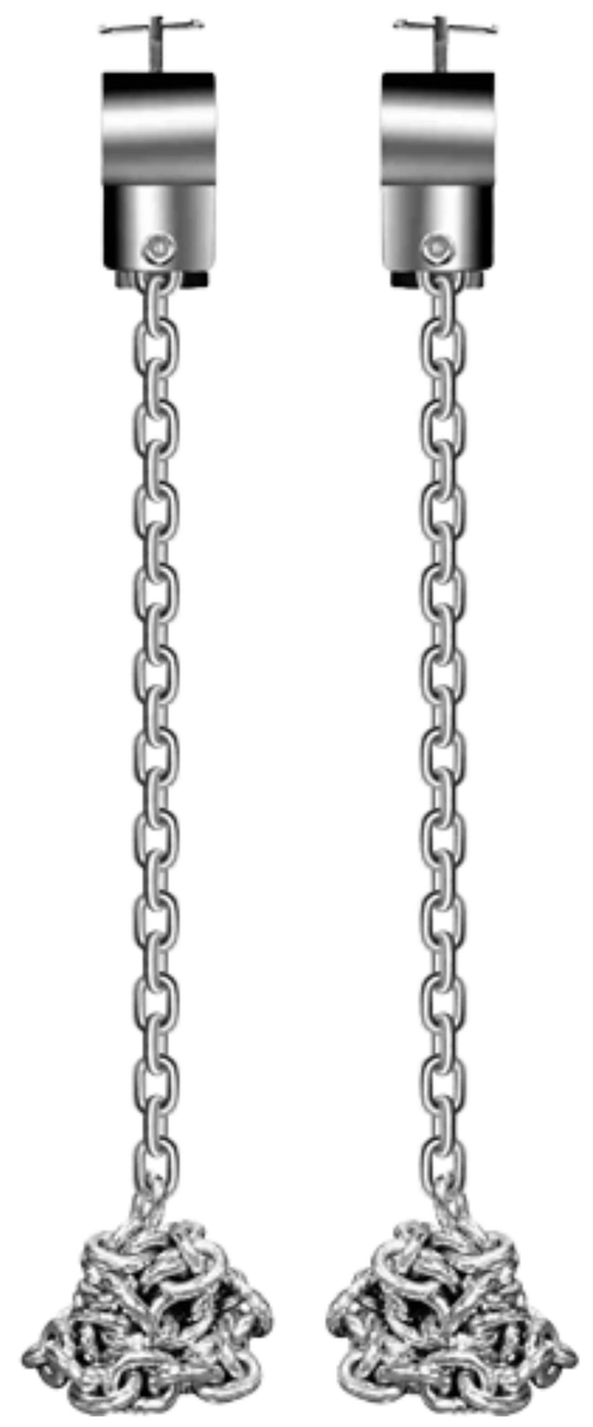 French Fitness Weight Lifting Chain Set of 2 w/Collars - 22 lbs (New)
