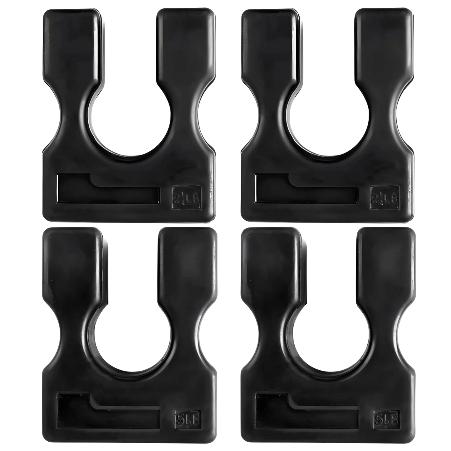 French Fitness 4-Piece Weight Stack Plate Adapter Set (2×2.5 lb + 2×5 lb) (New)