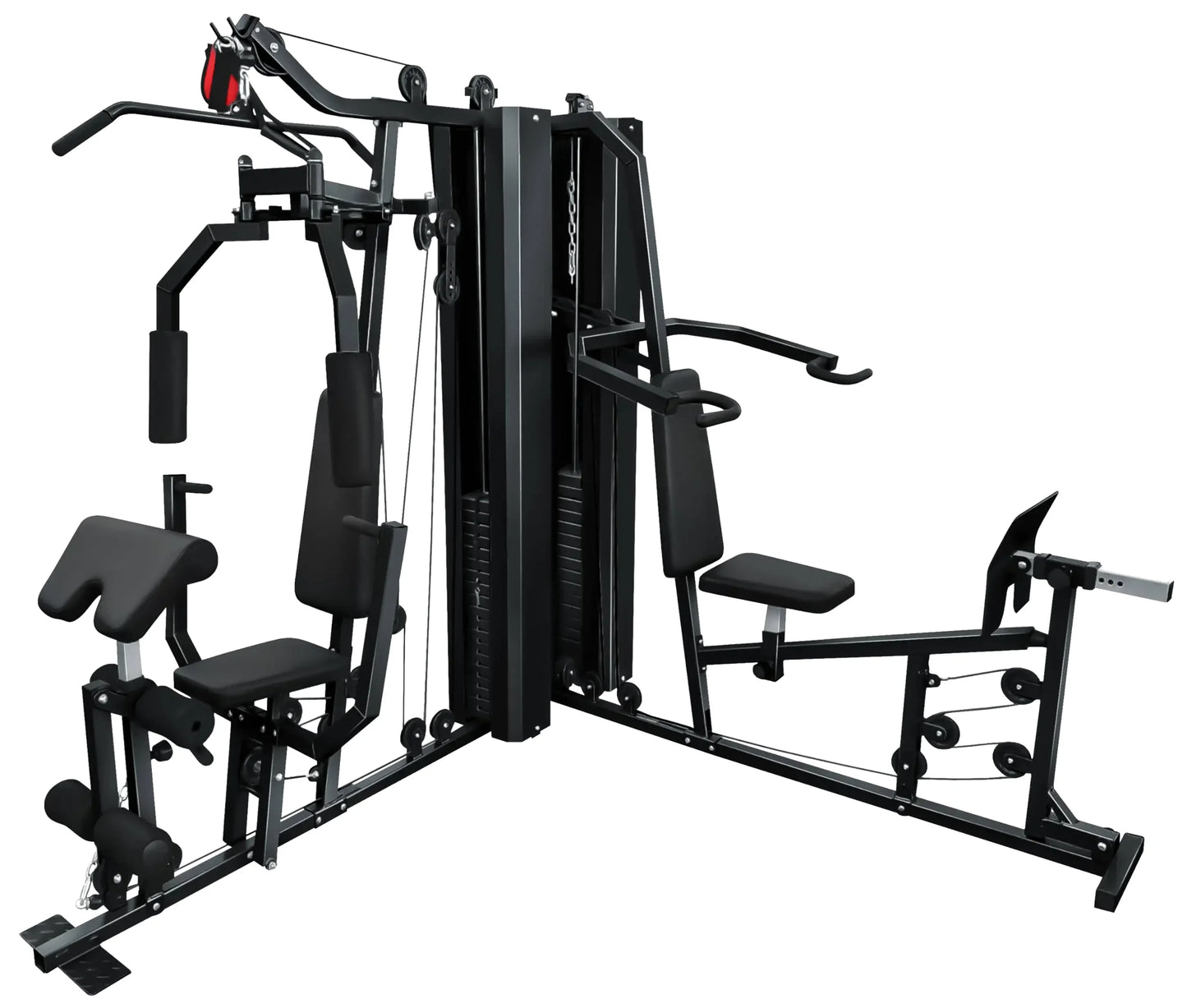 French Fitness X2 Corner Home Gym System - Black (New)
