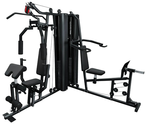 French Fitness X2 Corner Home Gym System - Black (New)