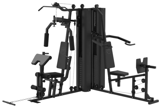 French Fitness X2 Corner Home Gym System - Black (New)