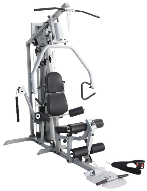 French Fitness X4 Functional Gym System w/Leg Press - Silver (New)