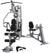 French Fitness X4 Functional Gym System w/Leg Press - Silver (New)