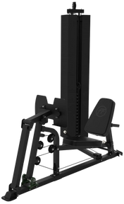 French Fitness X8-LP Leg Press - Black Attachment - Angled View