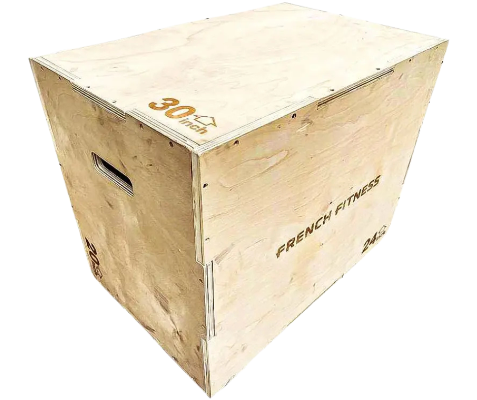 French Fitness 20-24-30 3-In-1 Wooden Plyo Box (New)