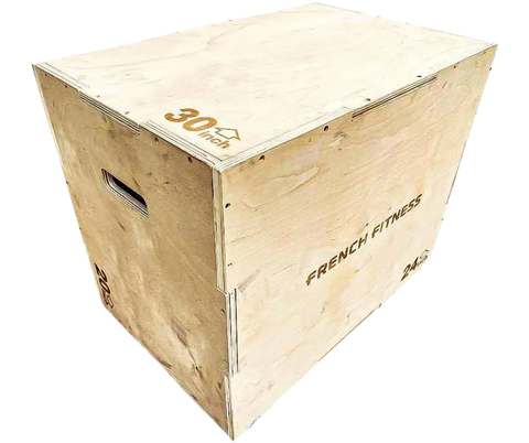 French Fitness 20-24-30 3-In-1 Wooden Plyo Box (New)