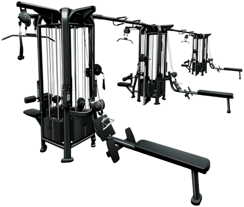 French Fitness FFB Black 12 Stack Multi Jungle Gym (New)