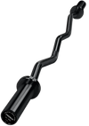 French Fitness Black 47" Olympic EZ Curl Bar (New)