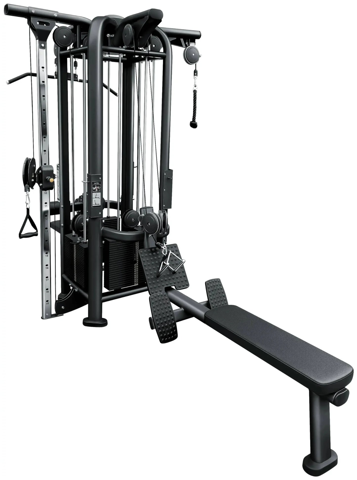 French Fitness FFB Black 4 Stack Multi Jungle Gym (New)
