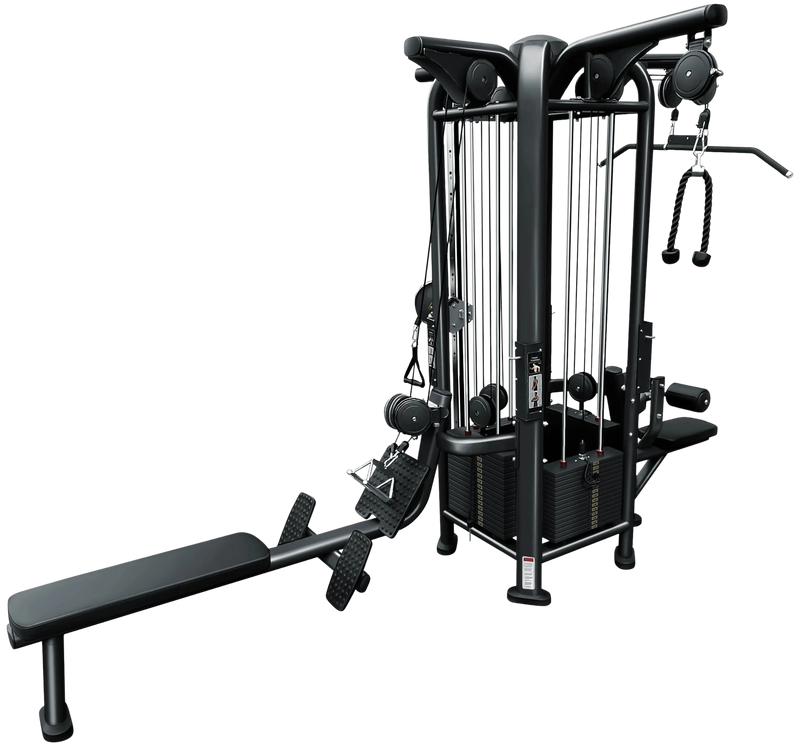 French Fitness FFB Black 4 Stack Multi Jungle Gym (New)