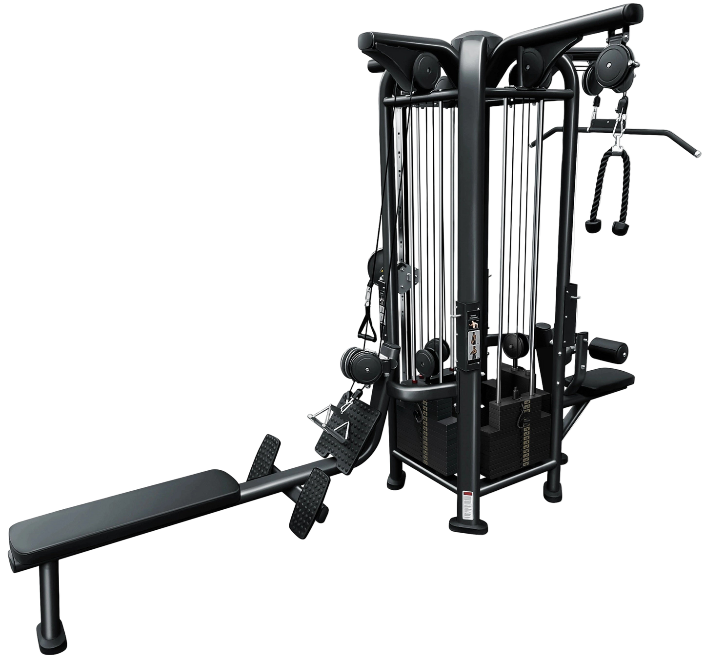 French Fitness FFB Black 4 Stack Multi Jungle Gym (New)
