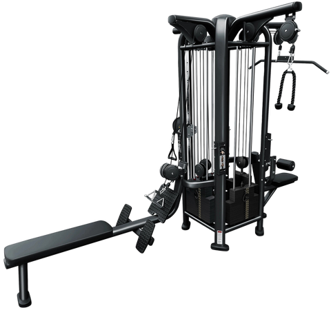 French Fitness FFB Black 4 Stack Multi Jungle Gym (New)