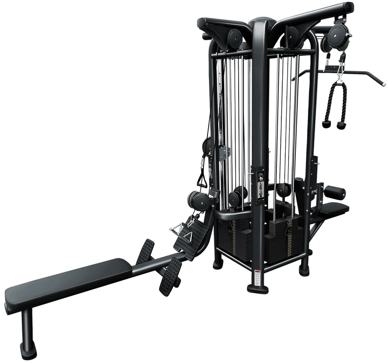 French Fitness FFB Black 4 Stack Multi Jungle Gym (New)