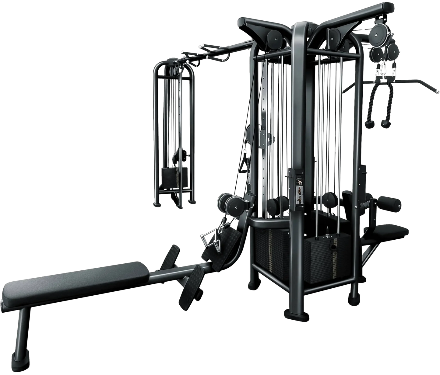 French Fitness FFB Black 5 Stack Multi Jungle Gym (New)