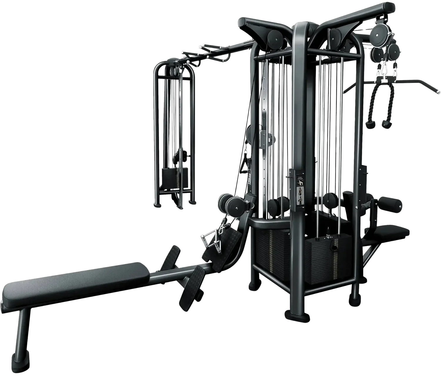 French Fitness FFB Black 5 Stack Multi Jungle Gym (New) Image