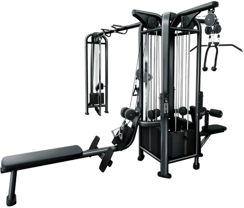 French Fitness FFB Black 5 Stack Multi Jungle Gym (New)
