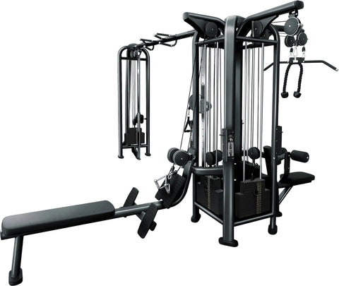 French Fitness FFB Black 5 Stack Multi Jungle Gym (New)