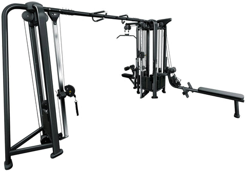 French Fitness FFB Black 5 Stack Multi Jungle Gym (New)
