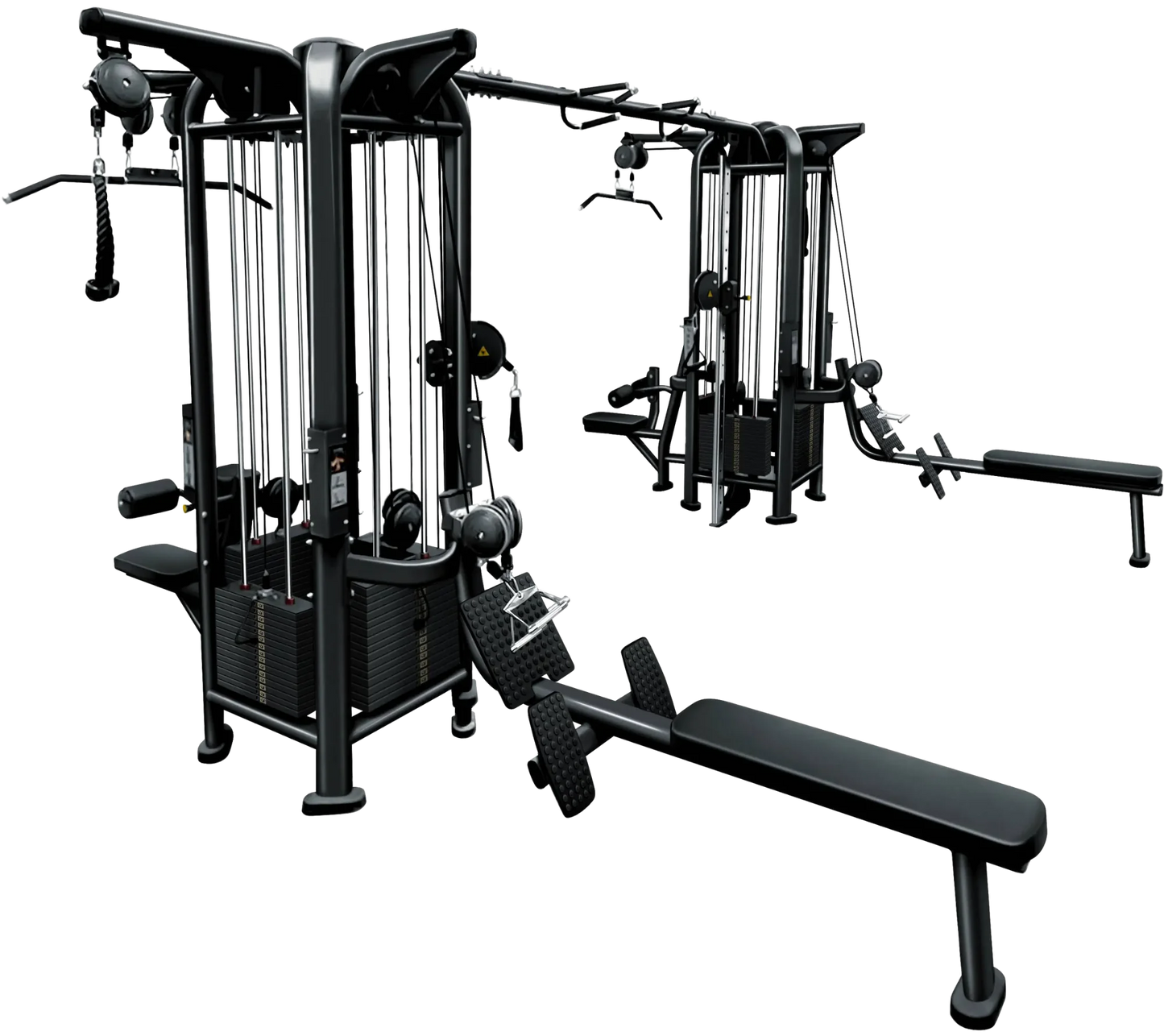 French Fitness FFB Black 8 Stack Multi Jungle Gym (New)