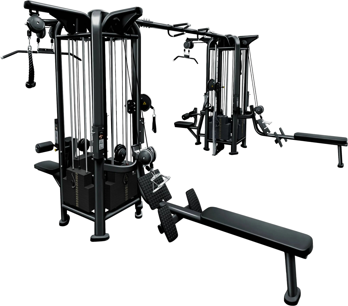 French Fitness FFB Black 8 Stack Multi Jungle Gym (New)
